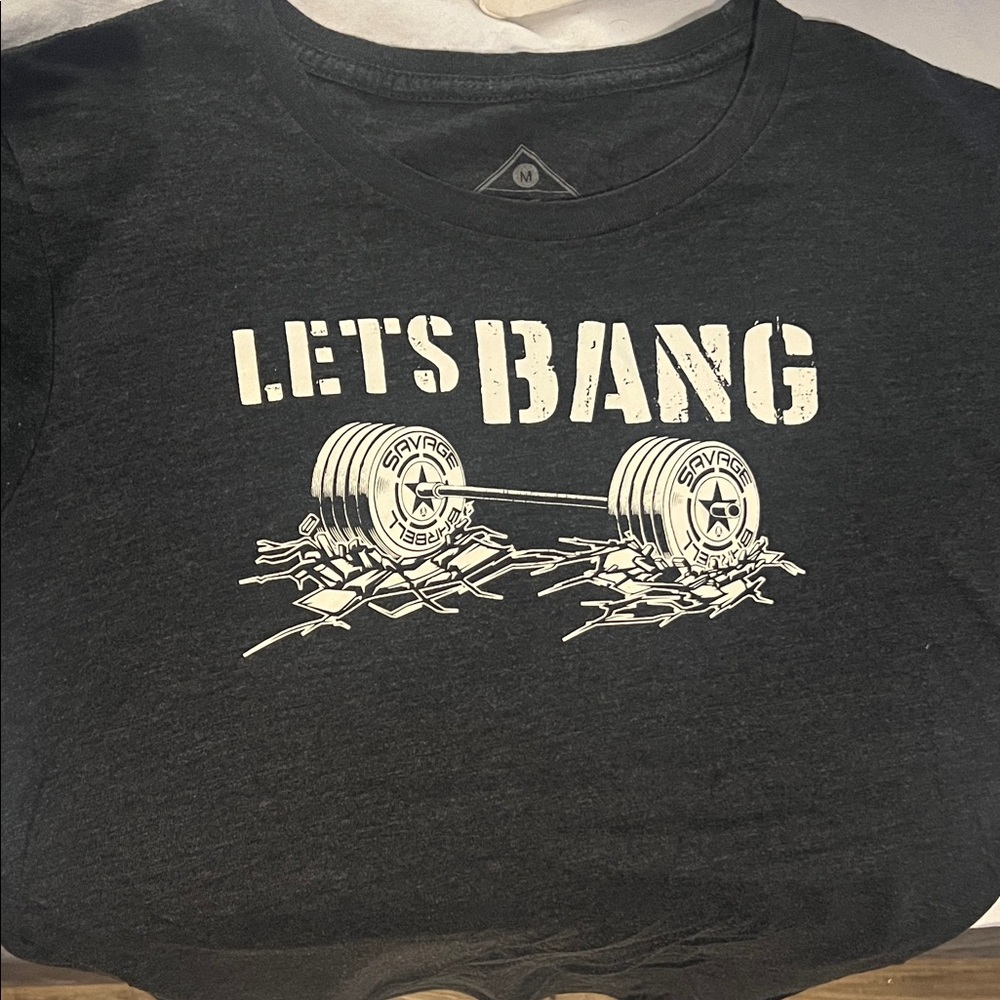 Savage Barbell Charcoal 'Let's Bang' Tee